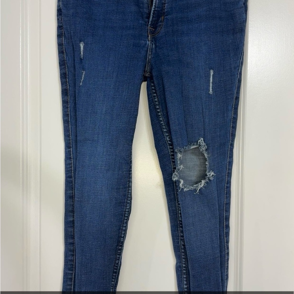 Old Navy Women's Distressed Skinny Jeans - Blue